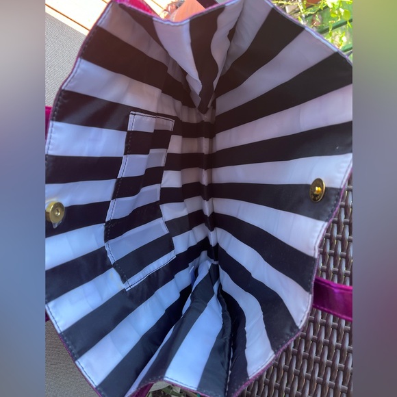 NWT Large Juicy Couture Bright Metallic Pink with Double Handles Tote Bag Sac - Picture 5 of 12